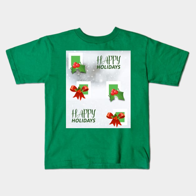 Happy Holidays Kids T-Shirt by pengulous